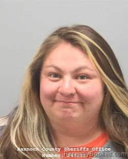 Mugshot of Angel Ann Galloway booked in Bannock County, Idaho on August 30, 2026