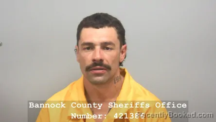 Mugshot of ANDREW TIAGO OLIVEIRA SALAZAR booked in Bannock County, Idaho on July 16, 2026