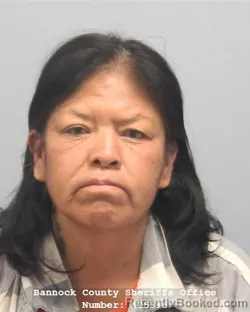 Mugshot of Mabel Cly Sapp booked in Bannock County, Idaho on August 24, 2026