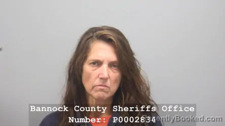 Mugshot of Janelle Ruth Valenzuela booked in Bannock County, Idaho on August 23, 2026