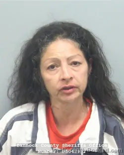 Mugshot of Angelena Jeneve Galindo booked in Bannock County, Idaho on October 3, 2026