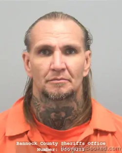 Mugshot of Brandon Orson Ames booked in Bannock County, Idaho on August 28, 2026
