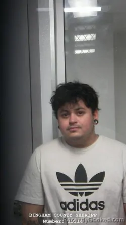 Mugshot of HECTOR E GUZMAN HERRERA booked in Bingham County, Idaho on April 16, 2026