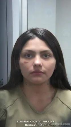 Mugshot of DANIELLE LAUREN EDMO booked in Bingham County, Idaho on April 1, 2026