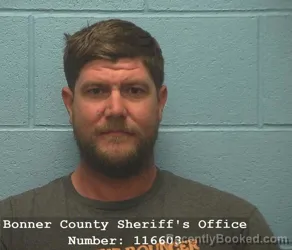 Mugshot of JONATHAN TYLER RAINEY booked in Bonner County, Idaho on March 28, 2026