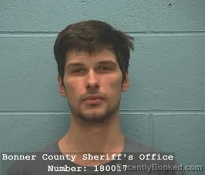 Mugshot of MALACHI WILLIAM CARMAN booked in Bonner County, Idaho on April 23, 2026