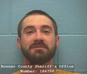 Mugshot of LOGAN SCOTT DAVENPORT booked in Bonner County, Idaho on March 23, 2026