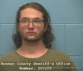 Mugshot of DOMANICK NATHANIEL ADKINS booked in Bonner County, Idaho on July 22, 2026