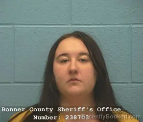 Mugshot of QUINCY MORGAN EVANS booked in Bonner County, Idaho on April 5, 2026