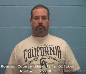 Booking photo from Bonner County, Idaho