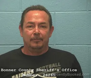 Mugshot of DAVID EUGENE DORLAND booked in Bonner County, Idaho on August 2, 2026