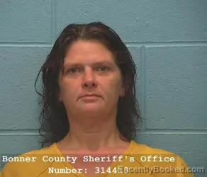 Mugshot of BRIDGETTE MARIE SCHMITT booked in Bonner County, Idaho on July 8, 2026