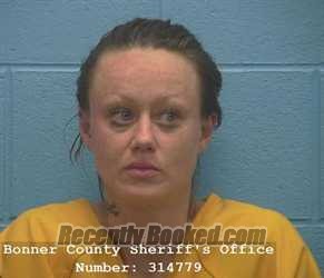 Mugshot of Tessa Lynn Salonius booked in Bonner County, Idaho on August 26, 2026