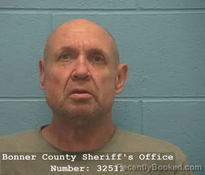 Mugshot of CHARLES LEROY SHULL booked in Bonner County, Idaho on August 3, 2026