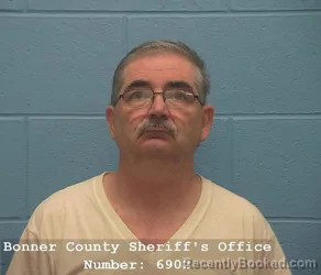 Mugshot of MARK FRANCIS PERLINGER booked in Bonner County, Idaho on April 2, 2026