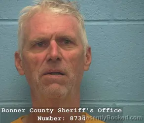 Booking photo from Bonner County, Idaho