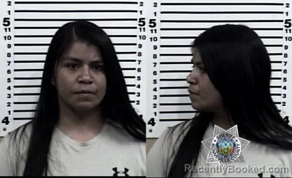 Mugshot of Maria Carillo booked in Bonneville County, Idaho on August 11, 2026