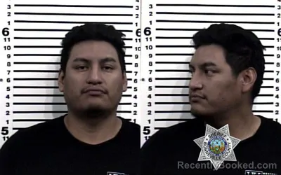 Mugshot of JUAN DANIEL CHAVEZ booked in Bonneville County, Idaho on July 17, 2026