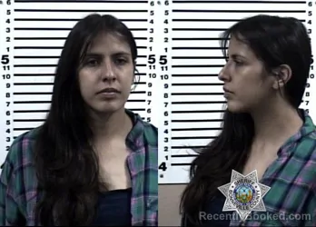 Mugshot of MAIRA ALEJANDRA CARRILLO booked in Bonneville County, Idaho on May 13, 2026