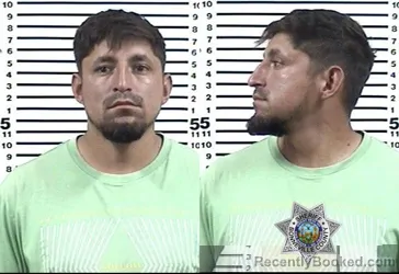 Mugshot of Misael Benitez Aldana booked in Bonneville County, Idaho on August 23, 2026