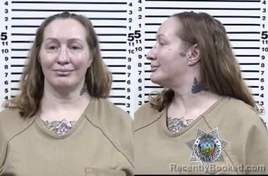 Mugshot of Irene June Barker booked in Bonneville County, Idaho on September 9, 2026