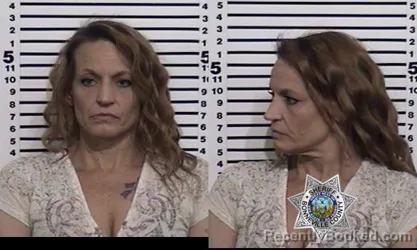 Mugshot of APRIL MARIE BERG booked in Bonneville County, Idaho on May 26, 2026