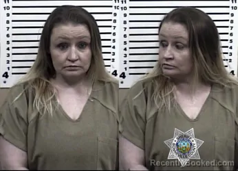 Mugshot of AMANDA DIANE STINSON booked in Bonneville County, Idaho on April 4, 2026