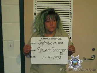 Mugshot of SHANNON DAWN STEWART booked in Bonneville County, Idaho on April 18, 2026