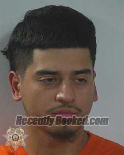 Mugshot of Adalberto Flores Manzo booked in Canyon County, Idaho on August 28, 2026