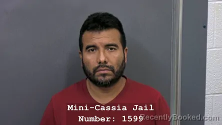 Mugshot of BERNABE LEYVA-ESCOBAR booked in Cassia County, Idaho on July 2, 2026
