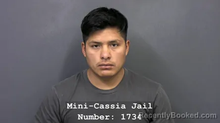 Mugshot of RENZO DIAZ-AQUINO booked in Cassia County, Idaho on July 4, 2026
