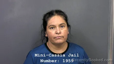 Mugshot of MARIA VICTORIA LUNA-PERALTA booked in Cassia County, Idaho on July 9, 2026