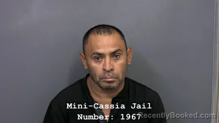 Mugshot of ALEX SALGUERO MATA booked in Cassia County, Idaho on July 9, 2026
