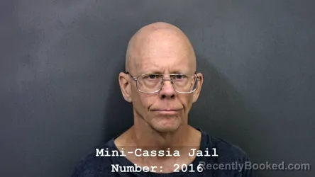 Mugshot of DANIEL JAMES PARKS booked in Cassia County, Idaho on July 9, 2026