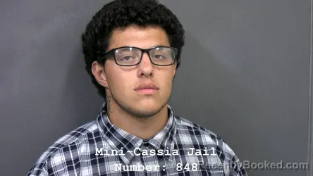 Mugshot of ZANDER ARMANDO DOMINGUEZ booked in Cassia County, Idaho on July 13, 2026