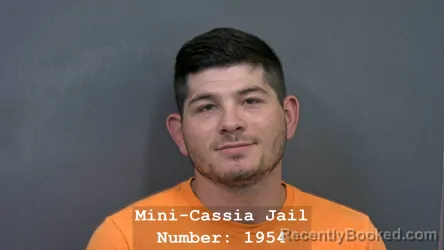 Mugshot of JACOB HAROLD MARTINDALE booked in Cassia County, Idaho on July 14, 2026