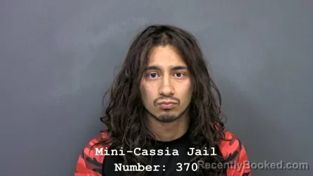 Mugshot of DOMINIQUE ANGEL SIERRA booked in Cassia County, Idaho on July 17, 2026