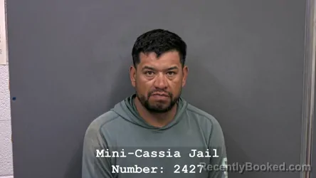 Mugshot of OSCAR GUADALUPE SALAZAR FRANCO booked in Cassia County, Idaho on July 18, 2026