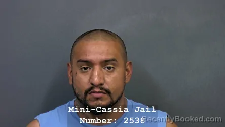 Mugshot of INOCENCIO ARREDONDO booked in Cassia County, Idaho on July 21, 2026