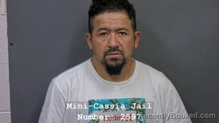 Mugshot of HUGO JUAREZ-ORTEGA booked in Cassia County, Idaho on July 22, 2026