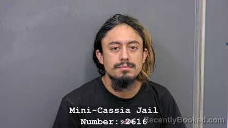 Mugshot of MARK ANTHONY SOTO ALDAPE booked in Cassia County, Idaho on July 23, 2026