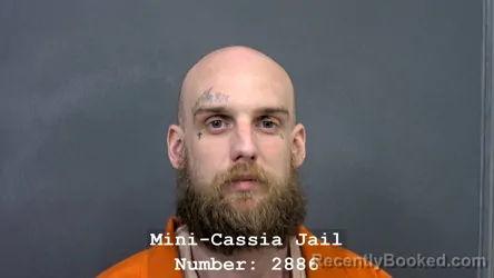 Mugshot of TY JUSTIN WARFIELD booked in Cassia County, Idaho on July 29, 2026