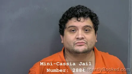 Mugshot of MARIO ALBERT` MARIN booked in Cassia County, Idaho on July 29, 2026