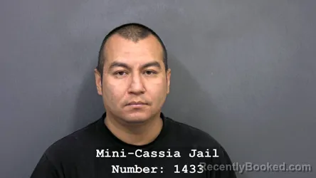 Mugshot of XXXX MIRANDA booked in Cassia County, Idaho on August 4, 2026