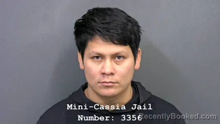 Mugshot of XXXX MENDEZ MONTEJO booked in Cassia County, Idaho on August 5, 2026