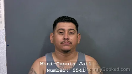 Mugshot of Xxxx Arteaga-Ortiz booked in Cassia County, Idaho on August 29, 2026