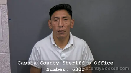 Mugshot of Xxxx Rosales Pariachi booked in Cassia County, Idaho on September 9, 2026