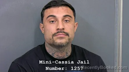 Mugshot of Xxxx Cobio booked in Cassia County, Idaho on September 14, 2026