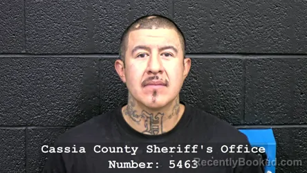 Mugshot of Xxxx Fuentes booked in Cassia County, Idaho on October 26, 2026