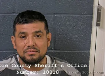 Mugshot of Ramon Alejandro Aguilar Melchor booked in Elmore County, Idaho on August 20, 2026